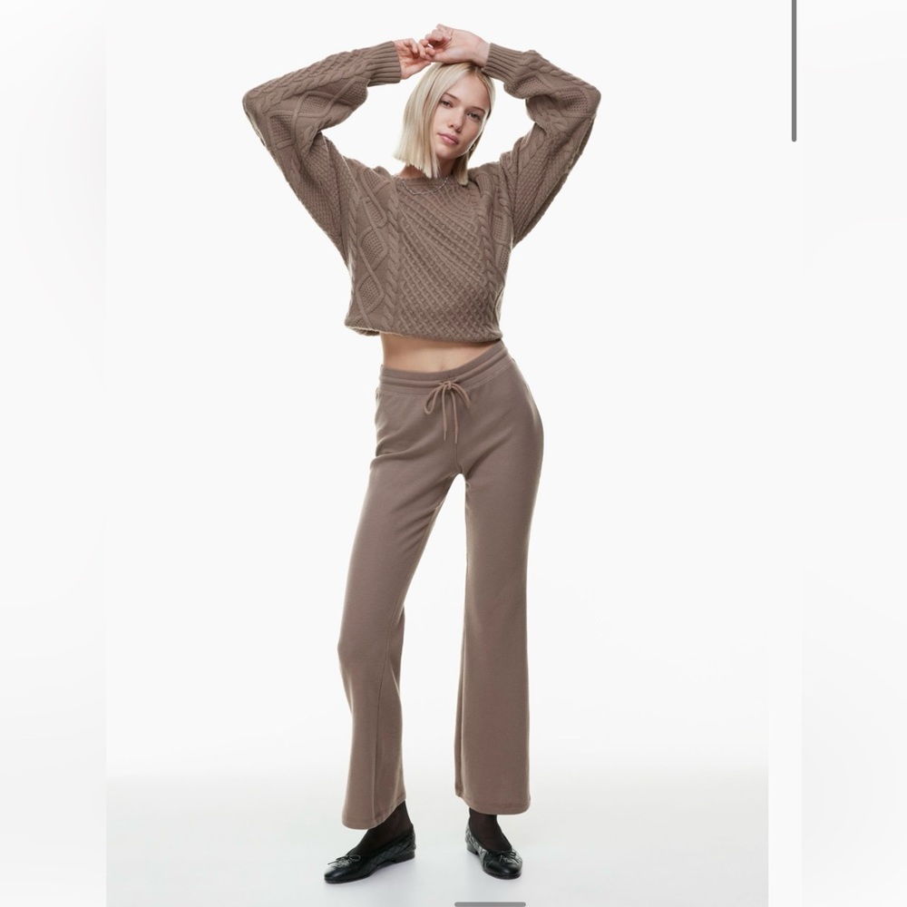 Aritzia Sunday best waffle knit kick flare pants